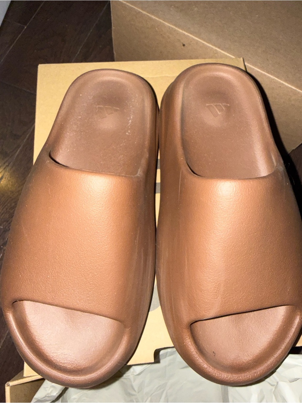 adidas Men’s Brown Slide Sandals - Minimal Slip-On Loafers